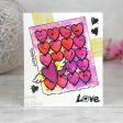 Woodware Clear Singles Heart Background 4 in x 6 in Stamp Cheap