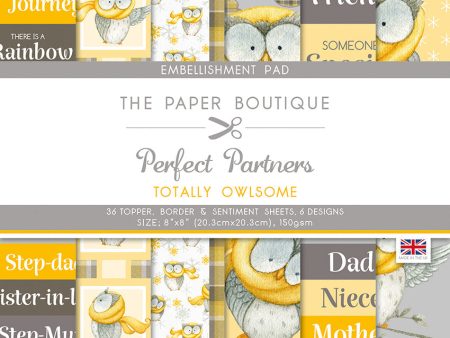 The Paper Boutique Perfect Partners Totally Owlsome 8 in x 8 in Embellishments Supply