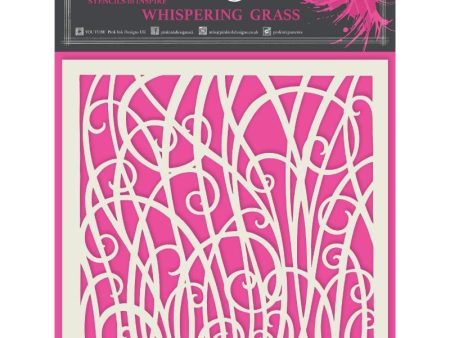 Pink Ink Designs Whispering Grass 7 in x 7 in Stencil Cheap