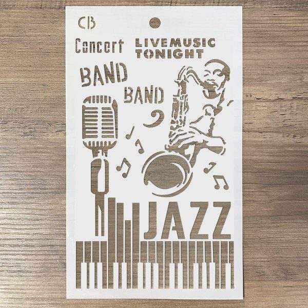 Texture Stencil 5 x8  Jazz For Cheap