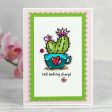 Woodware Clear Singles Heart Cactus 3.8 in x 2.6 in Stamp For Cheap