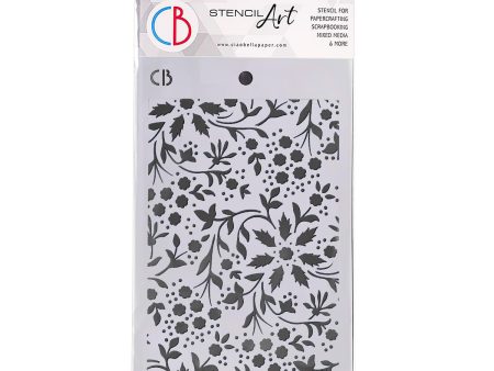 Ciao Bella Texture Stencil 5 x8  Winter Flowers Hot on Sale