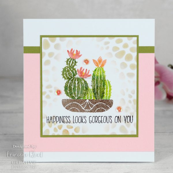 Woodware Clear Singles Build A Cactus 4 in x 6 in Stamp Cheap