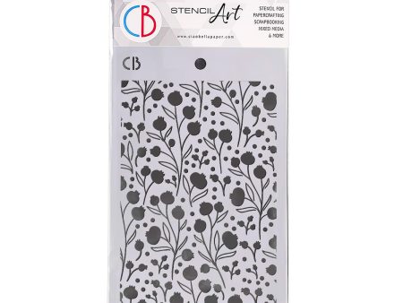 Ciao Bella Texture Stencil 5 x8  Winter Berries on Sale