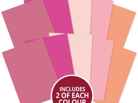 Matt-tastic Adorable Scorable A4 Cardstock x 10 Sheets - Pinks For Sale