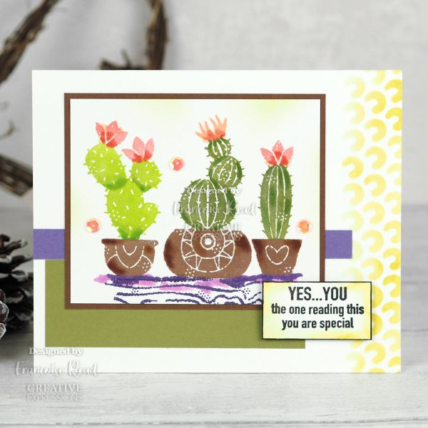 Woodware Clear Singles Build A Cactus 4 in x 6 in Stamp Cheap