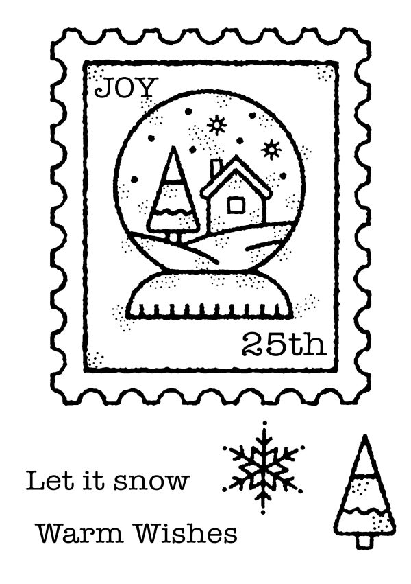 Woodware Clear Singles Snow Globe Stamp 3 in x 4 in Stamp Fashion