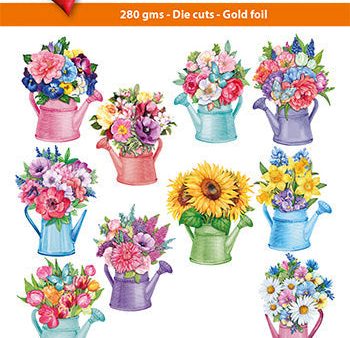 Easy 3D - Toppers Flowers In Watering Cans Sale