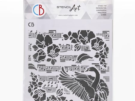 Ciao Bella Texture Stencil 8x8 Black Swan Online Sale