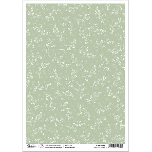 Ciao Bella Rice Paper A4 Shades Of Green For Cheap