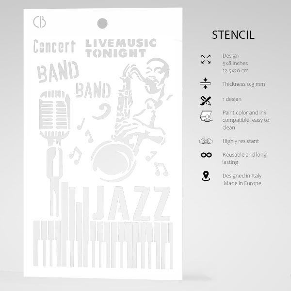 Texture Stencil 5 x8  Jazz For Cheap