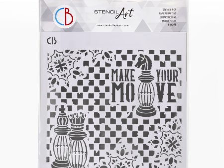 Ciao Bella Texture Stencil 8x8 Make Your Move Hot on Sale