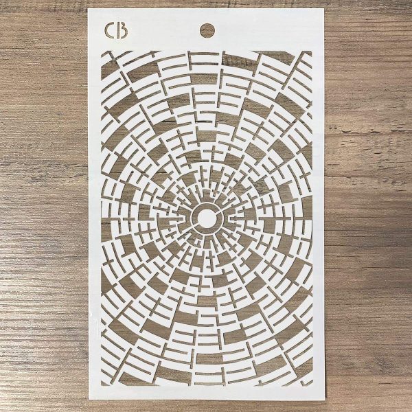 Ciao Bella Texture Stencil 5 x8  Concentric For Discount